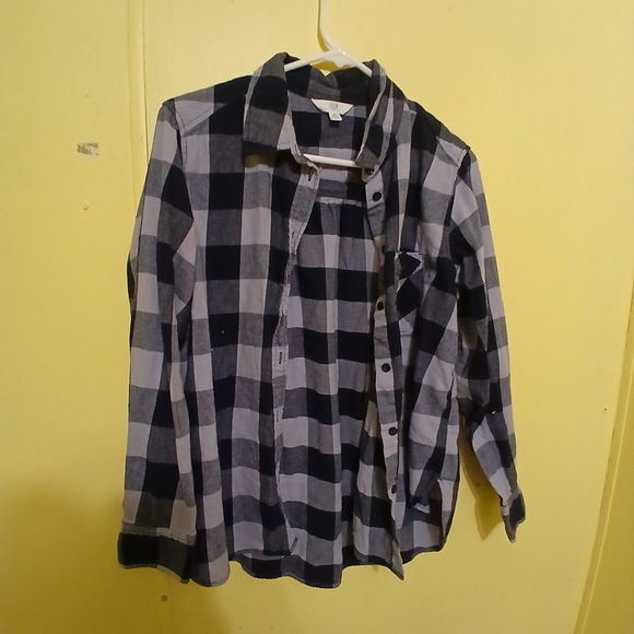 Men's Blue Checkered Shirt - Picture 2 of 4